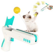 New design plastic cat interactive airy feather bell